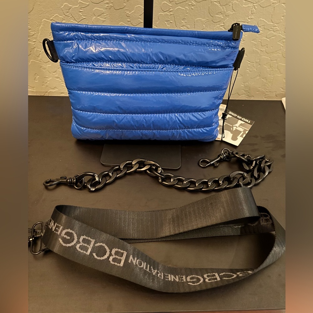 NWT BCBG Blue Puffer Crossbody Bag
